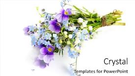  Presentation with lily - PPT theme featuring spring flowers on white background and a white colored foreground