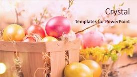  Presentation with blurred flowers - Slide deck consisting of spring flowers over bright blurred background and a lemonade colored foreground