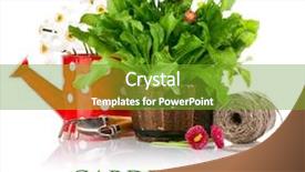  Presentation with garden tools - Presentation design featuring lemon grass sliced other ingredient in mortar note soft focus at 100 best at smaller sizes background and a tawny brown colored foreground