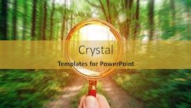  Presentation with green nature - Beautiful slides featuring spring-forest-trees-nature-green backdrop and a gold colored foreground