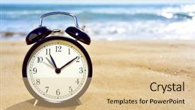  Presentation with sand clock - Audience pleasing slides consisting of spring foreward - closeup of an alarm clock backdrop and a lemonade colored foreground
