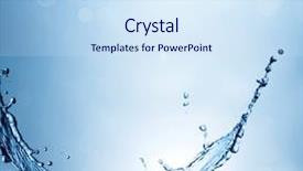  Presentation with spring water - Presentation theme enhanced with spring fresh water background background and a  colored foreground