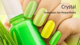  Presentation with spring nature grass - Cool new slide deck with spring green manicure fresh nature backdrop and a lemonade colored foreground