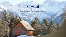  Presentation with skiing - Slide deck consisting of spring in braunwald famous swiss skiing resort background and a sky blue colored foreground