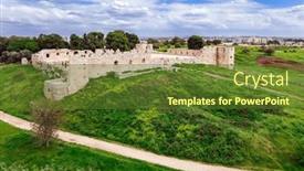  Presentation with bird eye view - Presentation theme consisting of spring-in-israel-the-hills background and a tawny brown colored foreground