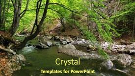  Presentation with transylvania - Amazing PPT theme having spring-in-ramet-gorges-transylvania backdrop and a tawny brown colored foreground