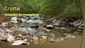  Presentation with transylvania - Beautiful PPT theme featuring spring-in-ramet-gorges-transylvania backdrop and a tawny brown colored foreground