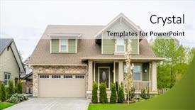  Presentation with neighborhood - Cool new PPT theme with spring in the north america backdrop and a sky blue colored foreground