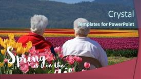  Presentation with quote - Audience pleasing presentation theme consisting of aircanada - spring is in the air backdrop and a ocean colored foreground