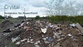  Presentation with ecology - Presentation theme consisting of spring-landscape-ecology-of-ukraine background and a sky blue colored foreground