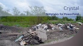  Presentation with ecology - Beautiful presentation featuring spring-landscape-ecology-of-ukraine backdrop and a sky blue colored foreground