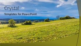  Presentation with czech republic - PPT layouts featuring spring-landscape-in-brdy-czech background and a light blue colored foreground