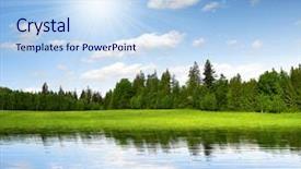  Presentation with czech republic - PPT theme with spring landscape in czech republic background and a  colored foreground