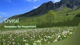  Presentation with transylvania - Amazing slide set having spring landscape in piatra secuiului backdrop and a tawny brown colored foreground