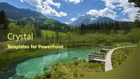  Presentation with spring - PPT theme enhanced with spring-landscape-in-zelenci-slovenia background and a tawny brown colored foreground