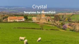  Presentation with notre dame - PPT layouts consisting of spring-landscape-with-cows background and a  colored foreground