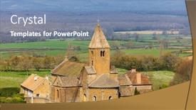  Presentation with notre dame - Slides with spring-landscape-with-cows background and a  colored foreground