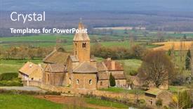  Presentation with notre dame - Presentation consisting of spring-landscape-with-cows background and a  colored foreground