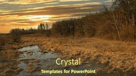  Presentation with ukraine - PPT theme with spring-landscape-with-flooded-meadow background and a  colored foreground