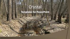  Presentation with dirt - PPT layouts enhanced with spring-landscape-with-puddle background and a gray colored foreground