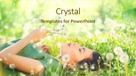  Presentation with dandelion - Audience pleasing slides consisting of spring lawn allergy free backdrop and a cream colored foreground