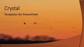  Presentation with moving - Colorful slide deck enhanced with spring migrating sandhill cranes moving backdrop and a yellow colored foreground