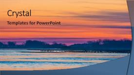  Presentation with moving about nature - PPT layouts having spring migrating sandhill cranes moving background and a coral colored foreground