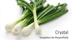  Presentation with onion - Amazing theme having spring onion rounded pudgy bulb backdrop and a white colored foreground