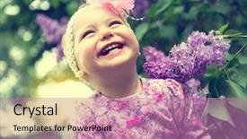  Presentation with forest beautiful spring nature - Slide deck featuring spring park lilac flowers garden background and a  colored foreground