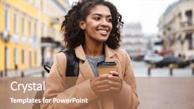  Presentation with arabian woman wearing hijab muslim - PPT theme consisting of spring professional - cheerful young african woman wearing background and a  colored foreground