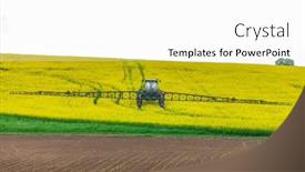  Presentation with rapeseed - Slides consisting of spring-rapeseed-field-with-fertilizing background and a white colored foreground