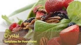  Presentation with peanuts - Cool new slide deck with spring-salad-with-berries backdrop and a tawny brown colored foreground