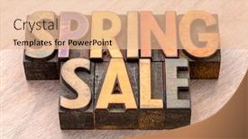  Presentation with spring - Beautiful PPT theme featuring spring-sale-banner-in-vintage backdrop and a  colored foreground