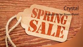  Presentation with for sale sign - Beautiful PPT theme featuring spring sale sign - red stencil backdrop and a  colored foreground