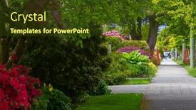  Presentation with springtime - Slides enhanced with spring-scene-in-the-green background and a tawny brown colored foreground