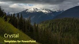  Presentation with springtime - Presentation design enhanced with spring-scene-in-the-green background and a tawny brown colored foreground