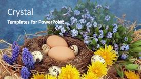  Presentation with forget - Audience pleasing presentation theme consisting of spring-season-abstract-composition backdrop and a teal colored foreground