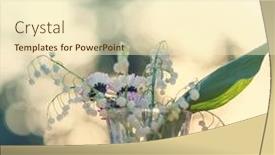  Presentation with theme - Cool new slide deck with spring-season-theme-lilly backdrop and a cream colored foreground