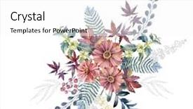  Presentation with flower watercolor - PPT layouts having spring seasons wash drawing background and a white colored foreground
