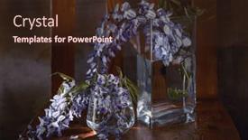  Presentation with life - Slide deck having spring-still-life-with-blooming background and a wine colored foreground