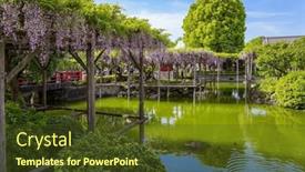  Presentation with land - Presentation theme enhanced with spring-trip-to-the-land background and a  colored foreground