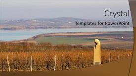  Presentation with vineyard - Presentation theme with spring-vineyard-near-pavlov-southern background and a light gray colored foreground