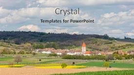  Presentation with vineyards - Presentation theme having spring-vineyards-near-mitterretzbach background and a light gray colored foreground