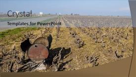  Presentation with vineyards - Presentation theme with spring-vineyards-near-rully-burgundy background and a light blue colored foreground