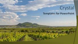  Presentation with czech republic - Audience pleasing presentation consisting of spring-vineyards-under-palava-near backdrop and a light blue colored foreground