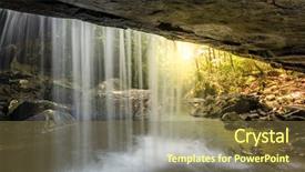  Presentation with daniel - PPT theme having spring water - dog slaughter falls background and a tawny brown colored foreground