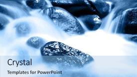  Presentation with stream - Beautiful presentation featuring spring water - stream flowing in motion backdrop and a light blue colored foreground
