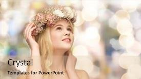  Presentation with wedding - Presentation theme having spring wedding and people concept background and a lemonade colored foreground