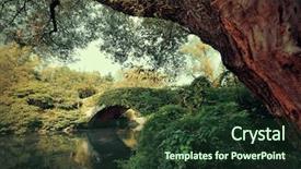  Presentation with new york city - PPT theme consisting of spring with bridge in midtown background and a  colored foreground