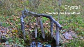  Presentation with spring water - Presentation consisting of spring-with-clean-drinking-water background and a gray colored foreground